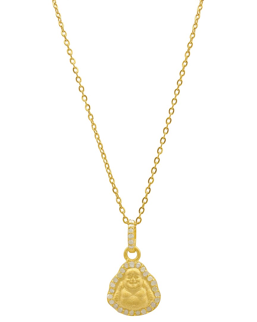 Adornia Fine 14k Over Silver 0.15 Ct. Tw. Diamond Buddha Necklace