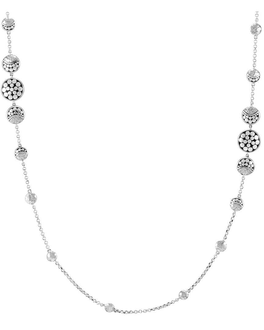 Shop John Hardy Dot Silver Moon Phase Hammered Necklace