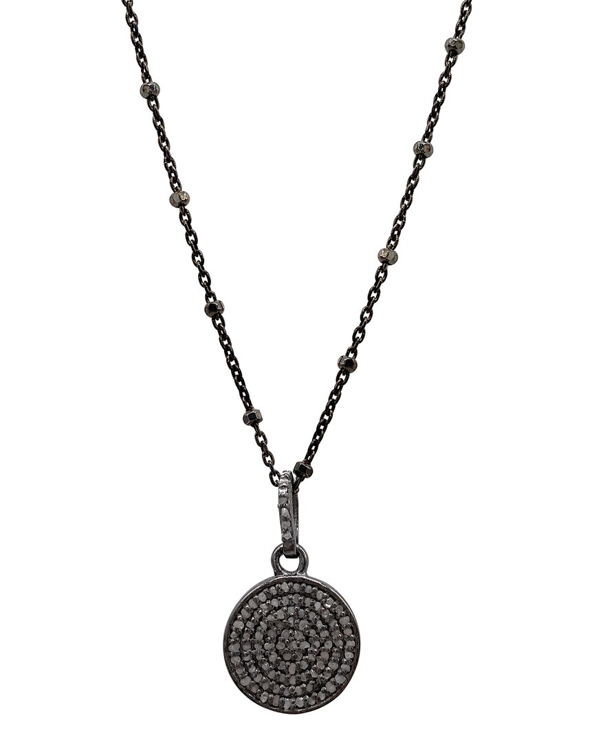 Adornia Fine Jewelry Silver 0.50 Ct. Tw. Diamond Disc Pendant Necklace