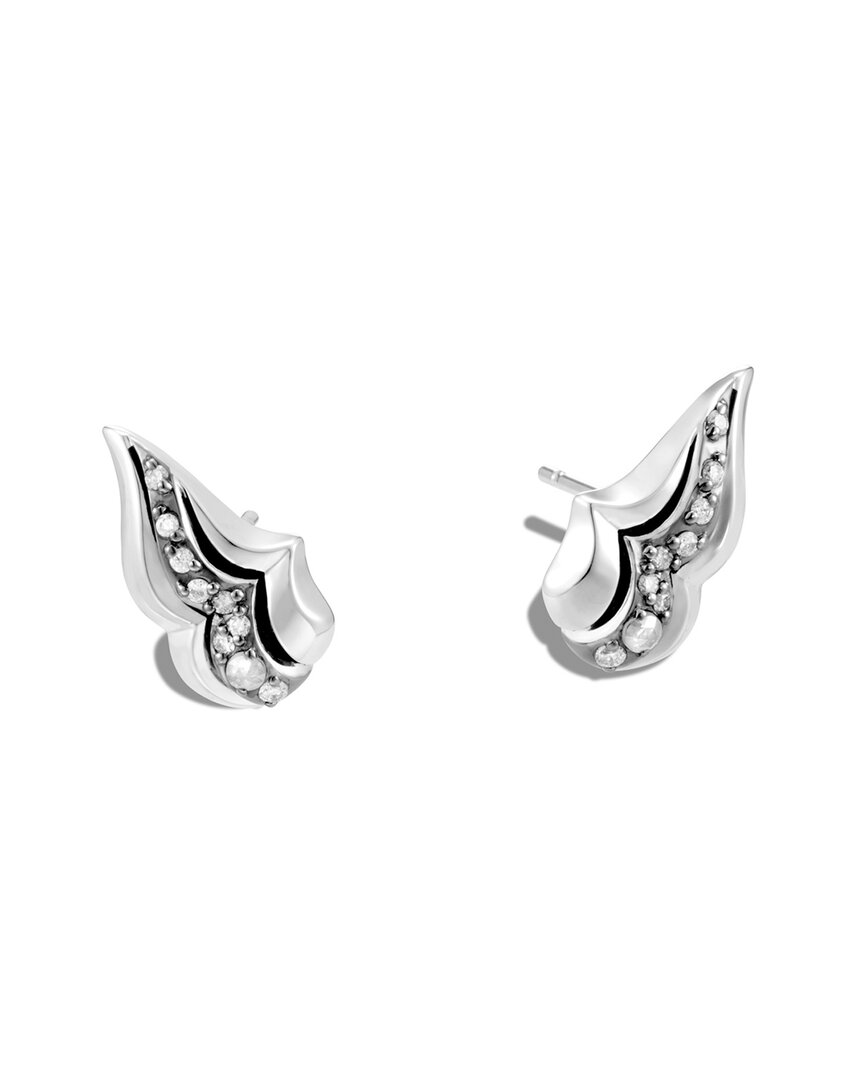 John Hardy Lahar Silver 0.22 Ct. Tw. Diamond Studs
