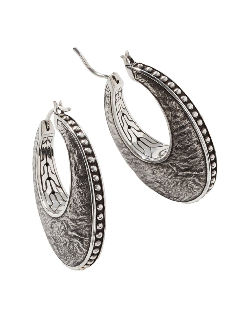John Hardy Essentials 18k & Silver J Hoops