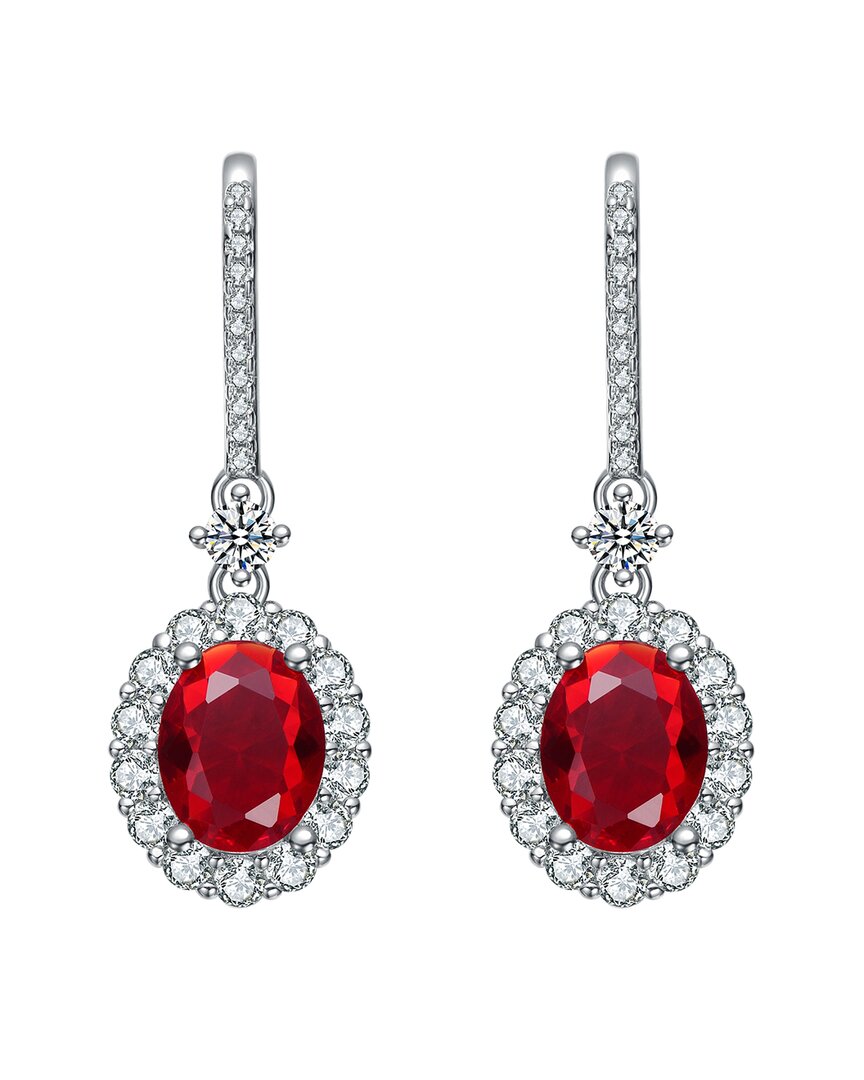 Rachel Glauber Diamond Cz Dangle Earrings