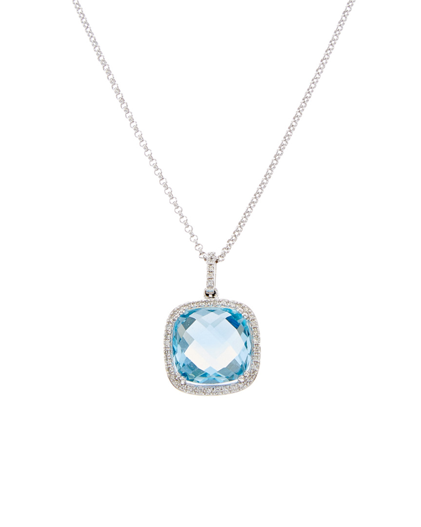 Shop Diana M. Fine Jewelry 14k 5.74 Ct. Tw. Diamond & Topaz Necklace