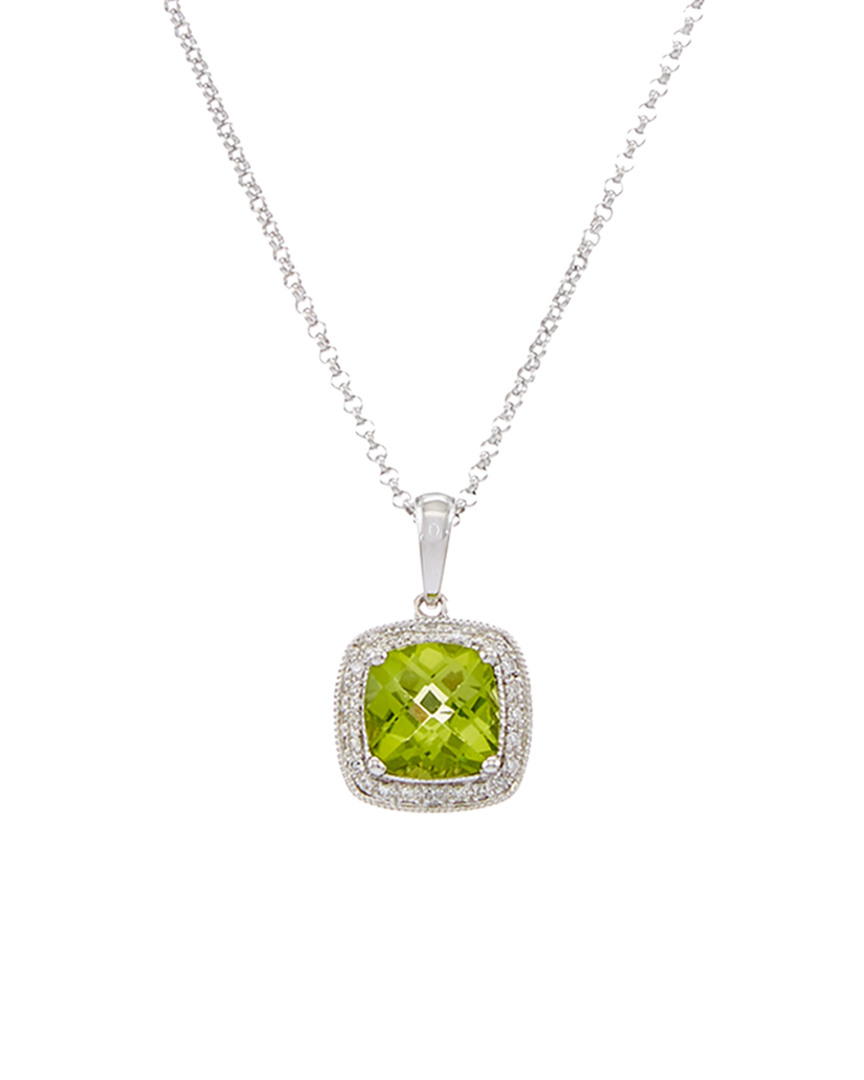 Diana M. Fine Jewelry 14k 1.40 Ct. Tw. Diamond & Peridot Necklace