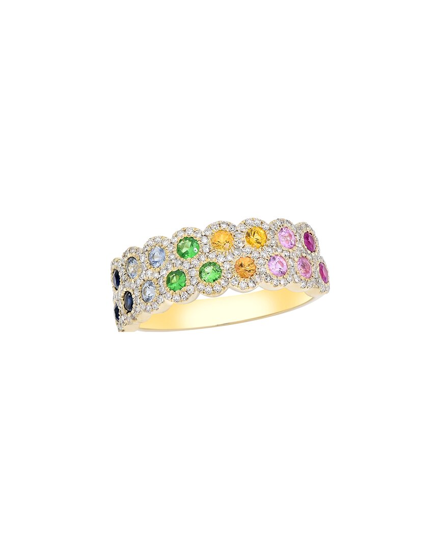 Diana M. Fine Jewelry 14k 1.00 Ct. Tw. Diamond & Sapphire Ring