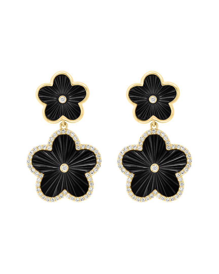 Effy Fine Jewelry 14K 3.59 ct. tw. Diamond & Onyx Earrings
