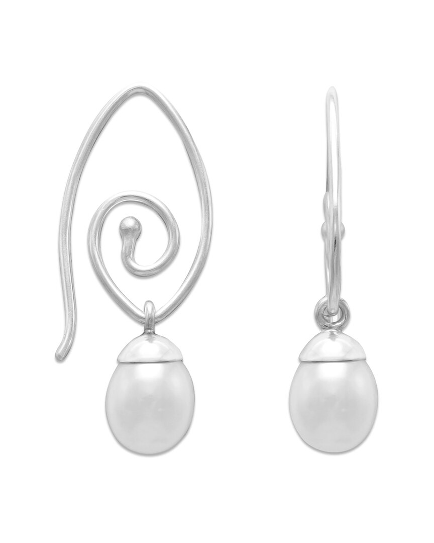 Samuel B. Silver Pearl Drop Earrings