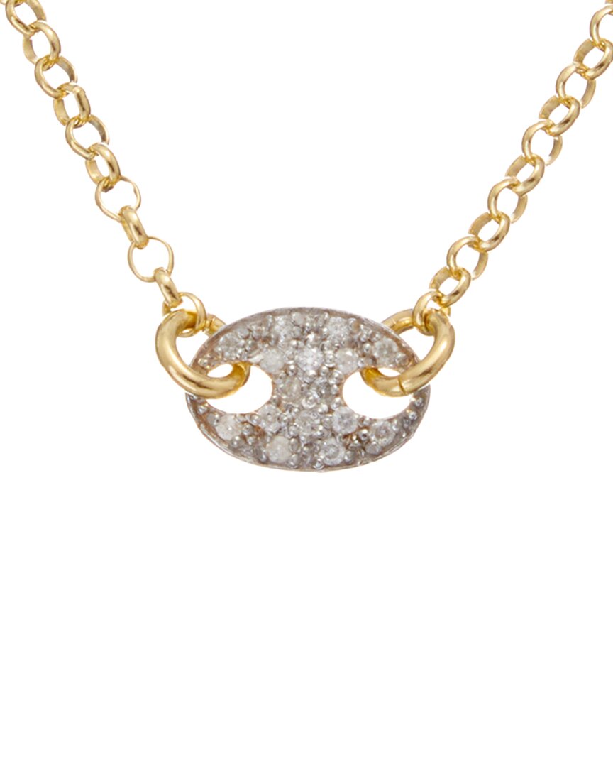Meshmerise 18k Over Silver 0.15 Ct. Tw. Diamond Necklace