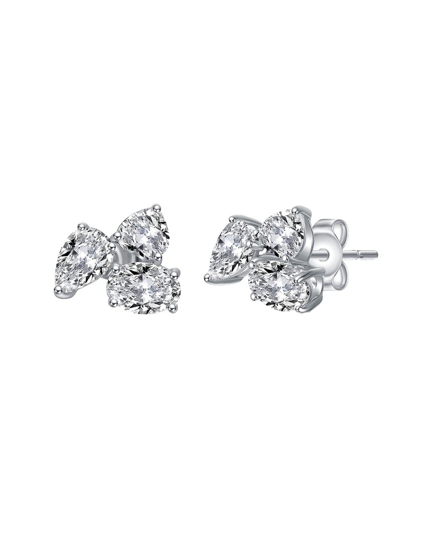 Genevive Silver Cz Studs