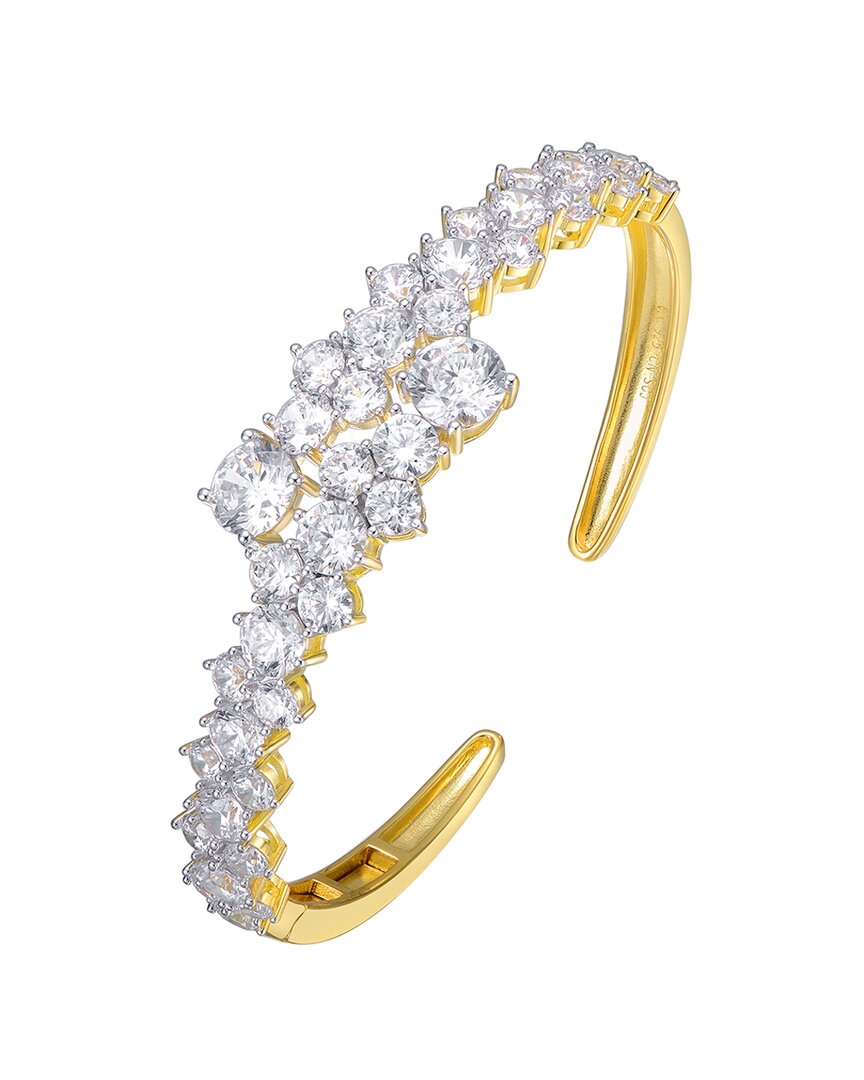 Genevive 14k Over Silver Cz Statement Bracelet