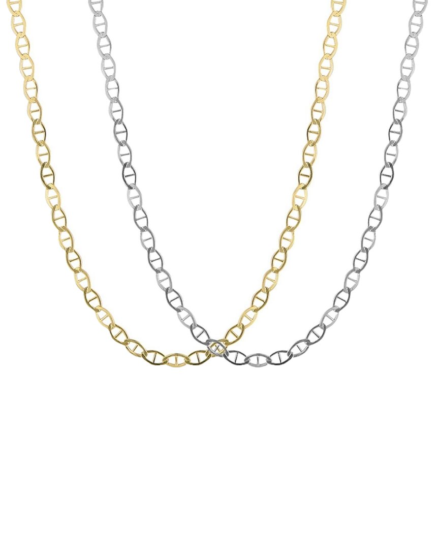 Glaze Jewelry 18k Over Silver Marine Link Necklace