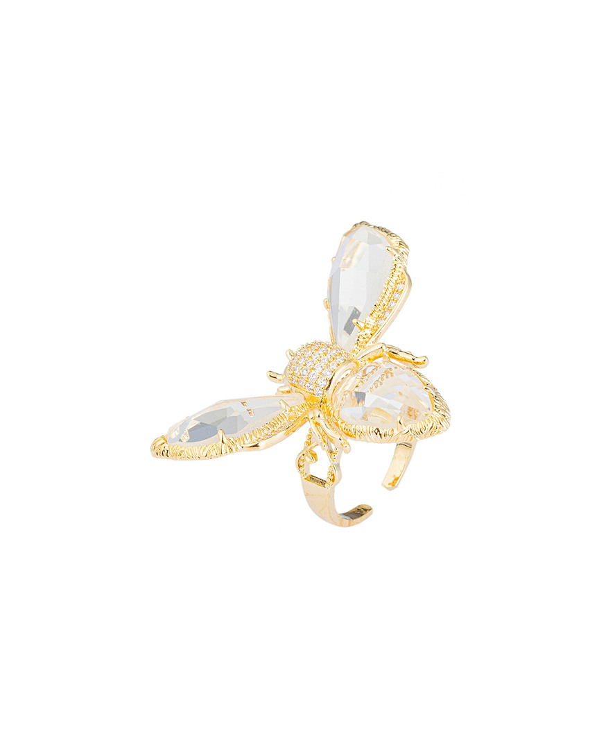 Eye Candy La Luxe Collection Flying Bee Cubic Zirconia Crystal Adjustable Ring