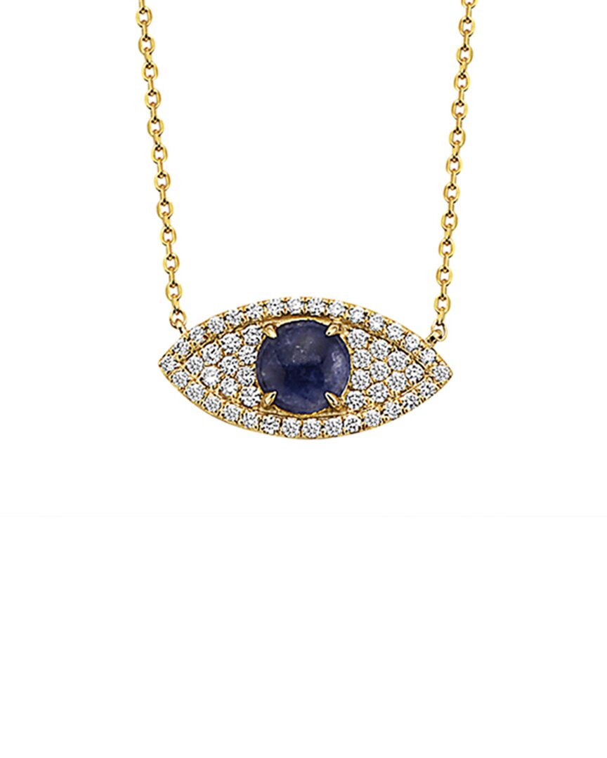 Effy Fine Jewelry 14k 1.09 Ct. Tw. Diamond & Sodalite Necklace