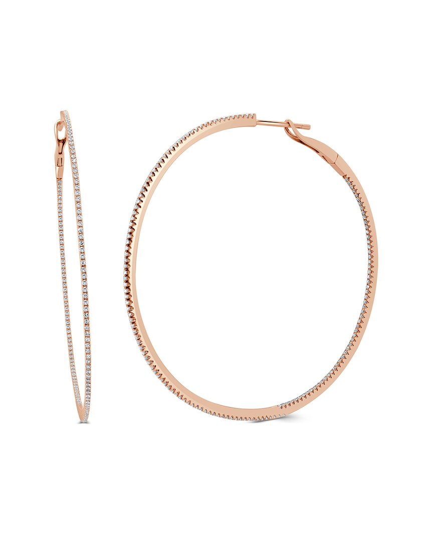 Sabrina Designs 14k Rose Gold 0.81 Ct. Tw. Diamond Hoops