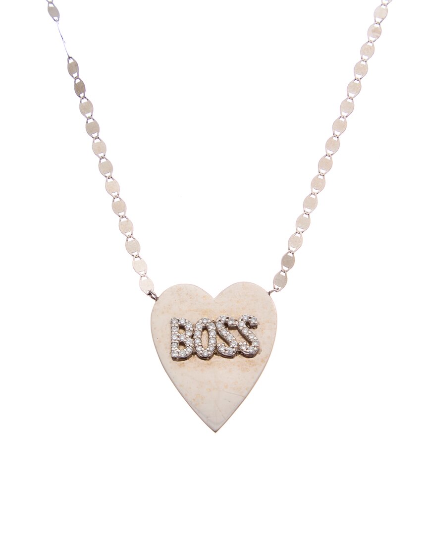Shop Lana Jewelry 14k 0.09 Ct. Tw. Diamond Boss Heart Necklace