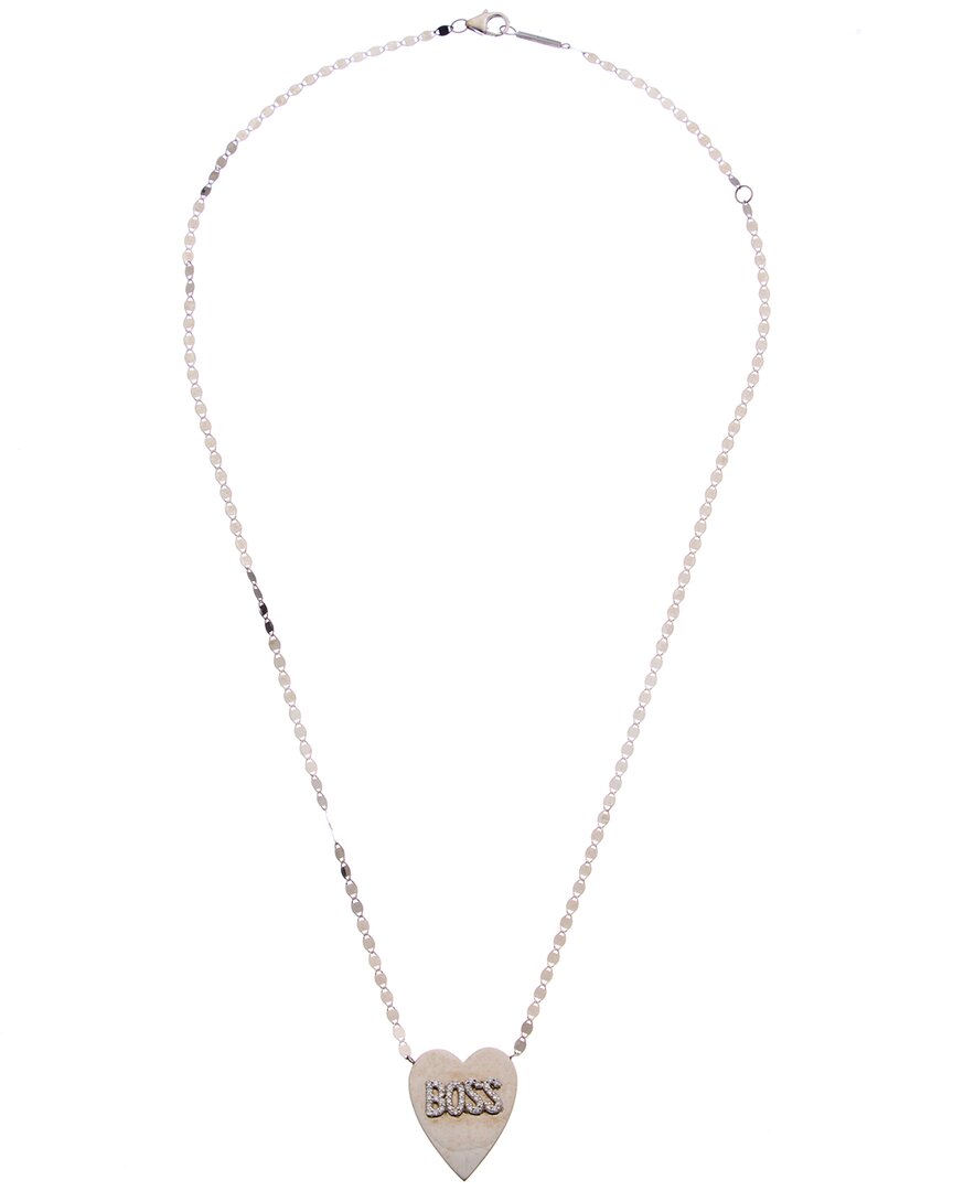 Lana Jewelry 14k Diamond Boss Heart Necklace