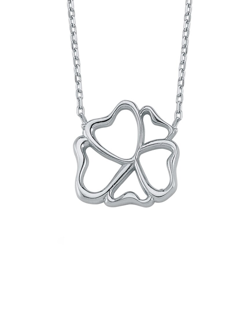Amorium Silver Cz Lily Necklace