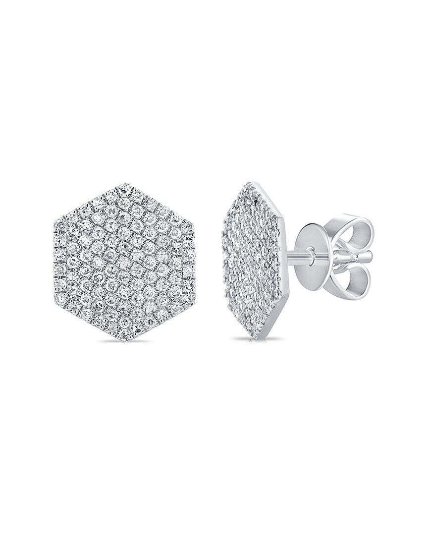 Sabrina Designs 14k 0.35 Ct. Tw. Diamond Hexagon Studs