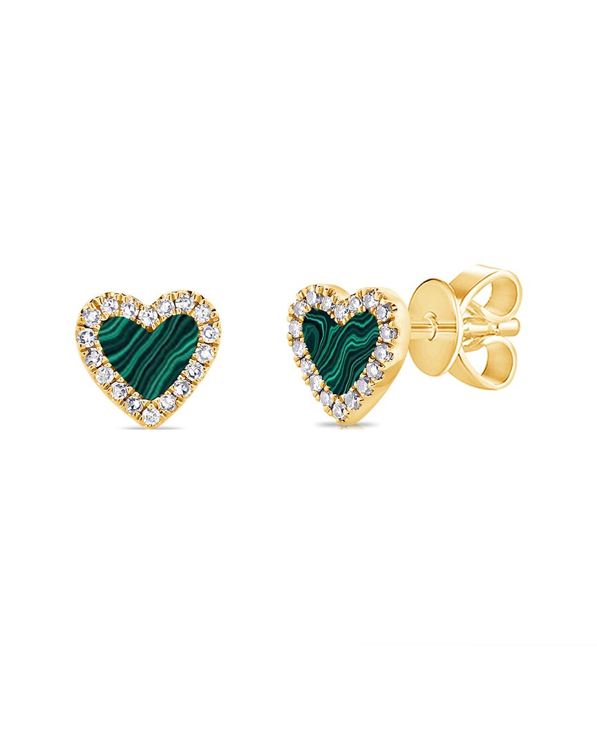 Sabrina Designs 14k 0.41 Ct. Tw. Diamond Heart Studs