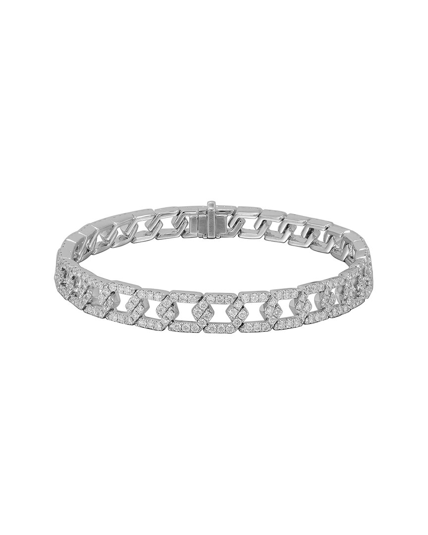 Sabrina Designs 18k 3.66 Ct. Tw. Diamond Bangle In Silver