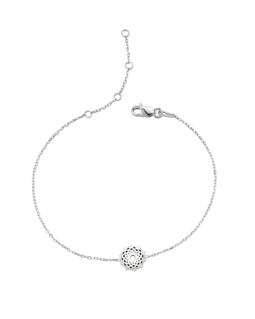 Amorium Silver Cz Crown Chakra Bracelet