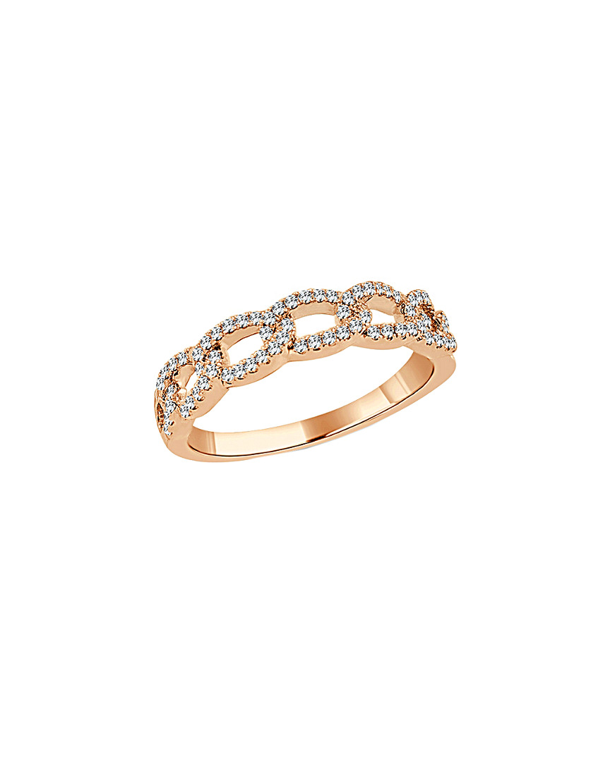 Sabrina Designs 14k Rose Gold 0.25 Ct. Tw. Diamond Link Ring In Pink