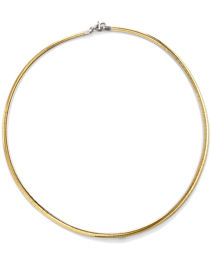 Savvy Cie 18k Over Silver Italian Reversible Necklace