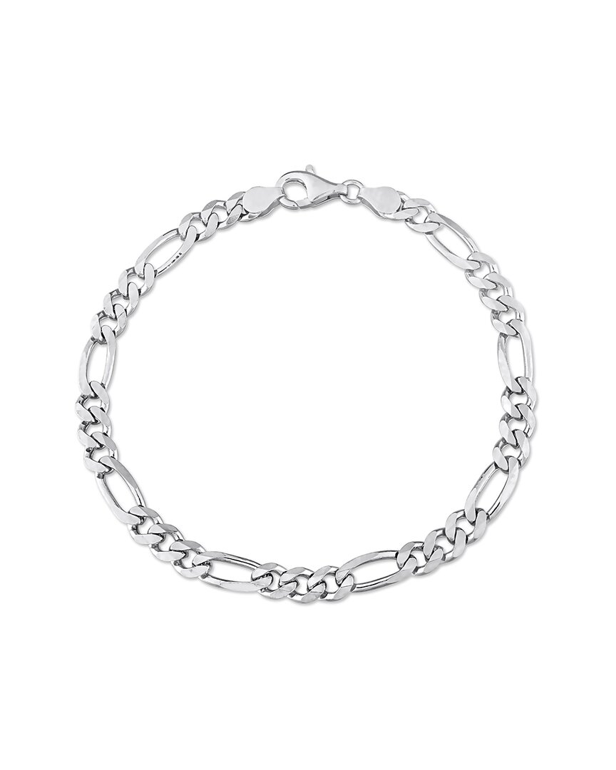 Italian Silver Figaro Chain Bracelet
