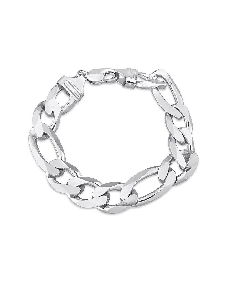 Italian Silver Figaro Chain Bracelet