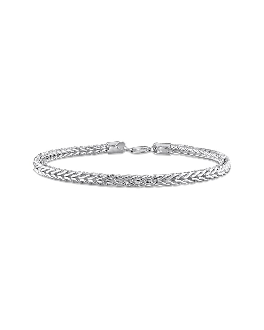 Italian Silver Foxtail Chain Bracelet