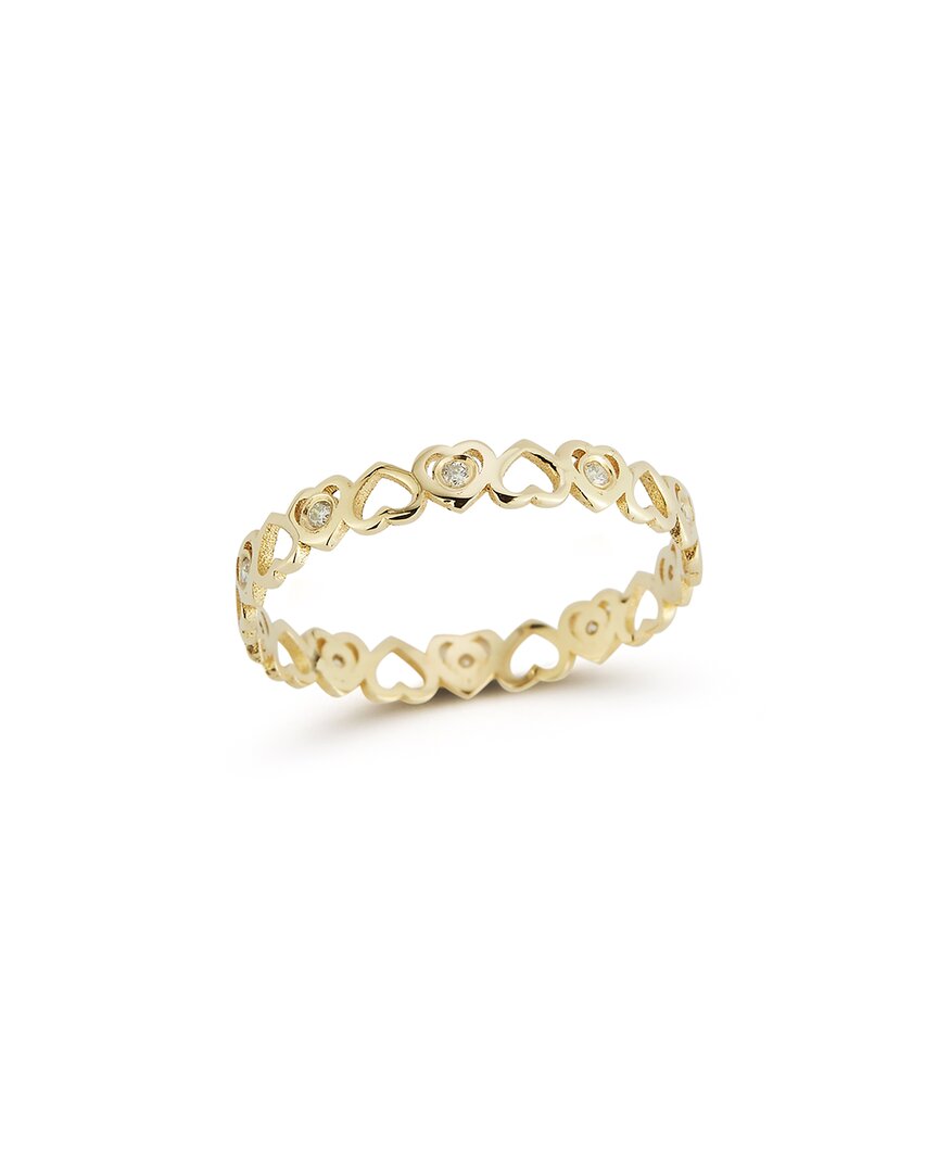 Ember Fine Jewelry 14k 0.08 Ct. Tw. Diamond Heart Ring In Gold