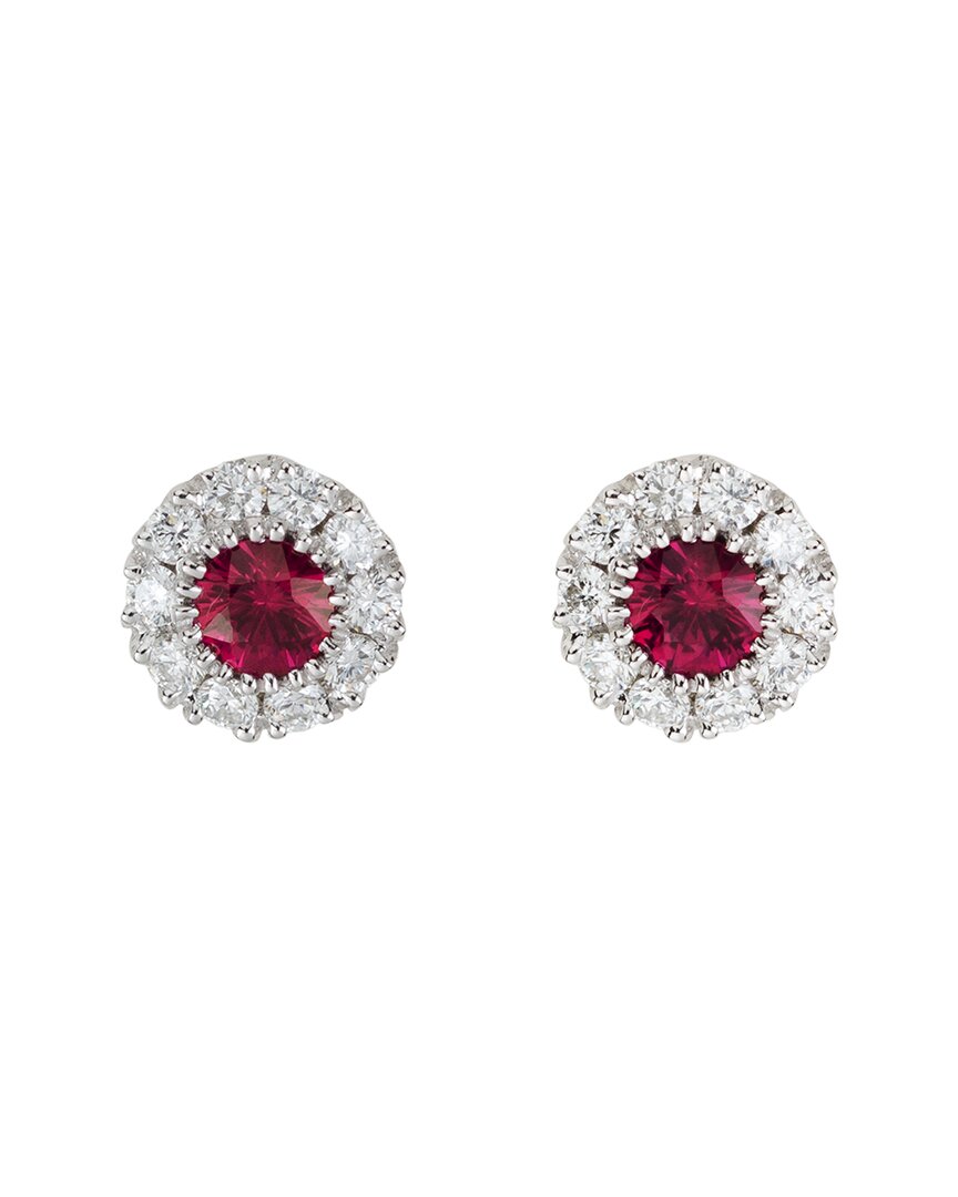 Diamond Select Cuts 14k 0.67 Ct. Tw. Diamond & Ruby Earrings