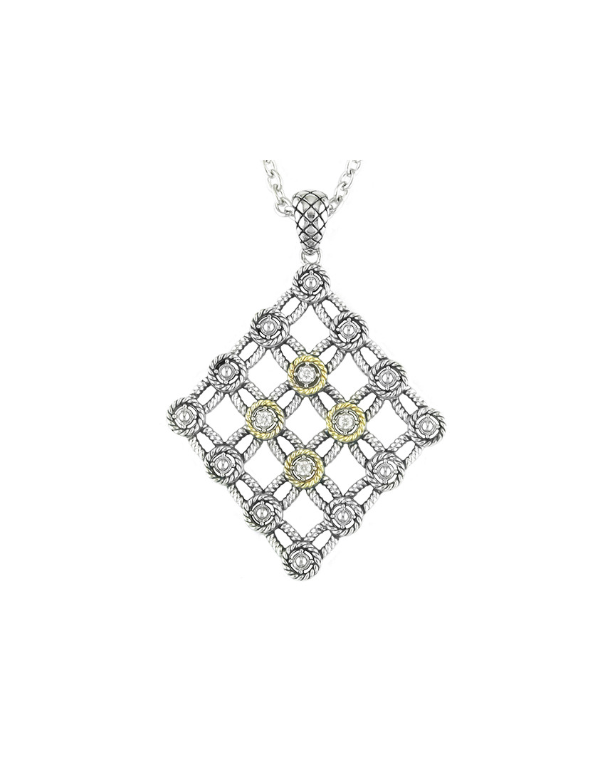 Andrea Candela Lazo 18k & Silver 0.10 Ct. Tw. Diamond Necklace