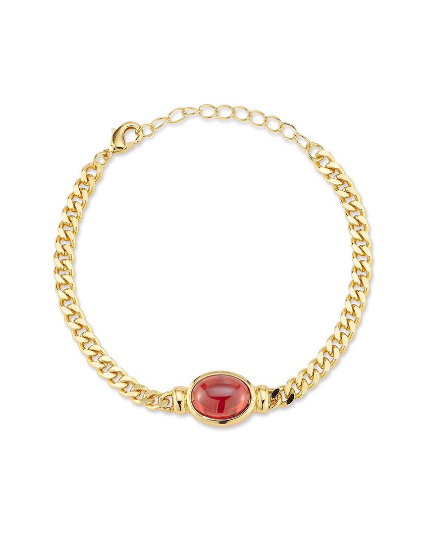 Chloe & Madison Chloe And Madison Cubic Zirconia Curb Chain Bracelet