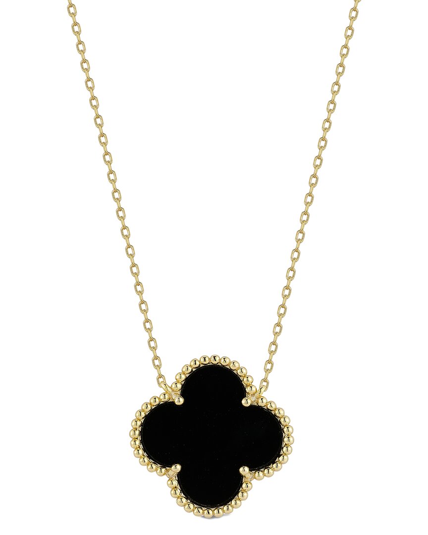 Sphera Milano 14k Over Silver Clover Necklace