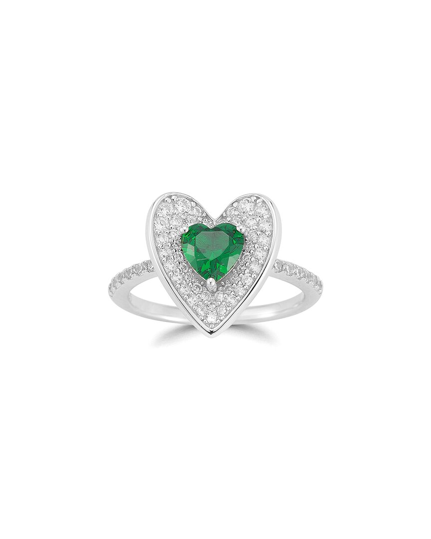 Sphera Milano Cz Pavé Double Heart Ring
