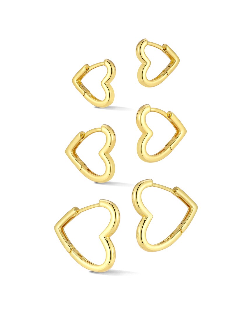 Sphera Milano 18k Plated Heart Earrings