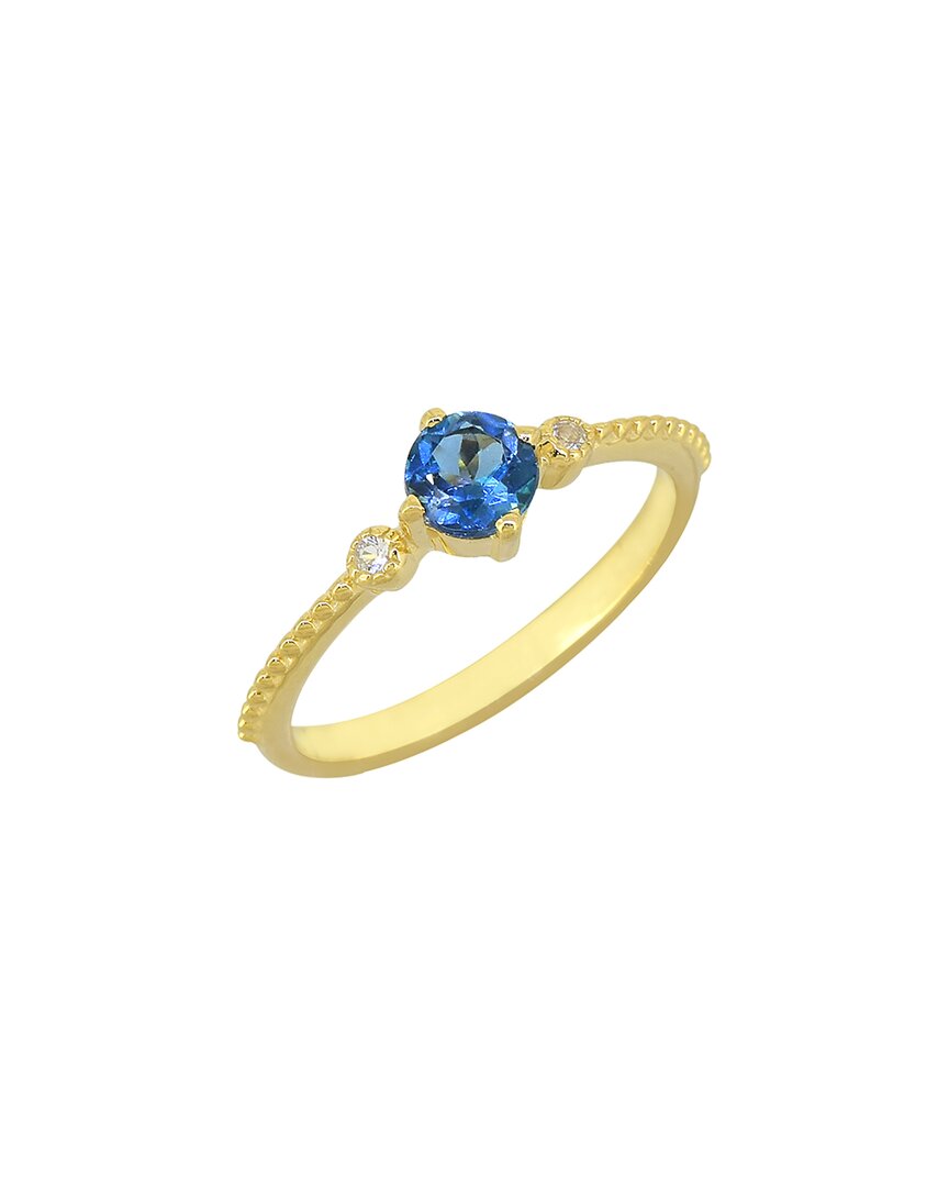 Tiramisu 14k Plated 0.60 Ct. Tw. Gemstone Ring