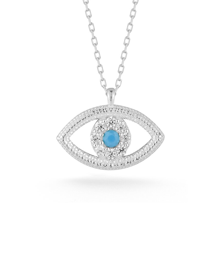 Sphera Milano Silver Cz Evil Eye Necklace