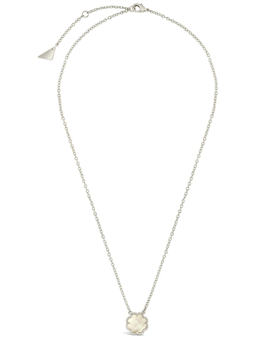 Sterling Forever Rose Petal Pendant Necklace
