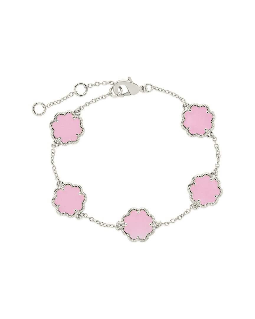 Sterling Forever Rose Petal Station Bracelet