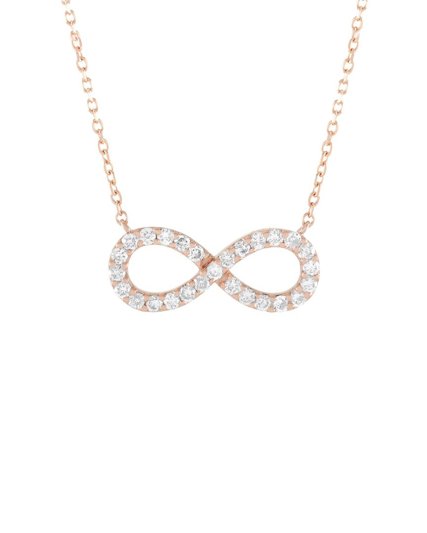 Diamond Select Cuts 14k Rose Gold 0.30 Ct. Tw. Diamond Infinity Pendant Necklace