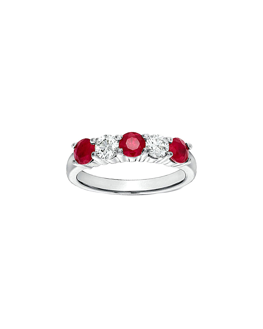 Suzy Levian 14k 1.20 Ct. Tw. Diamond & Ruby Ring