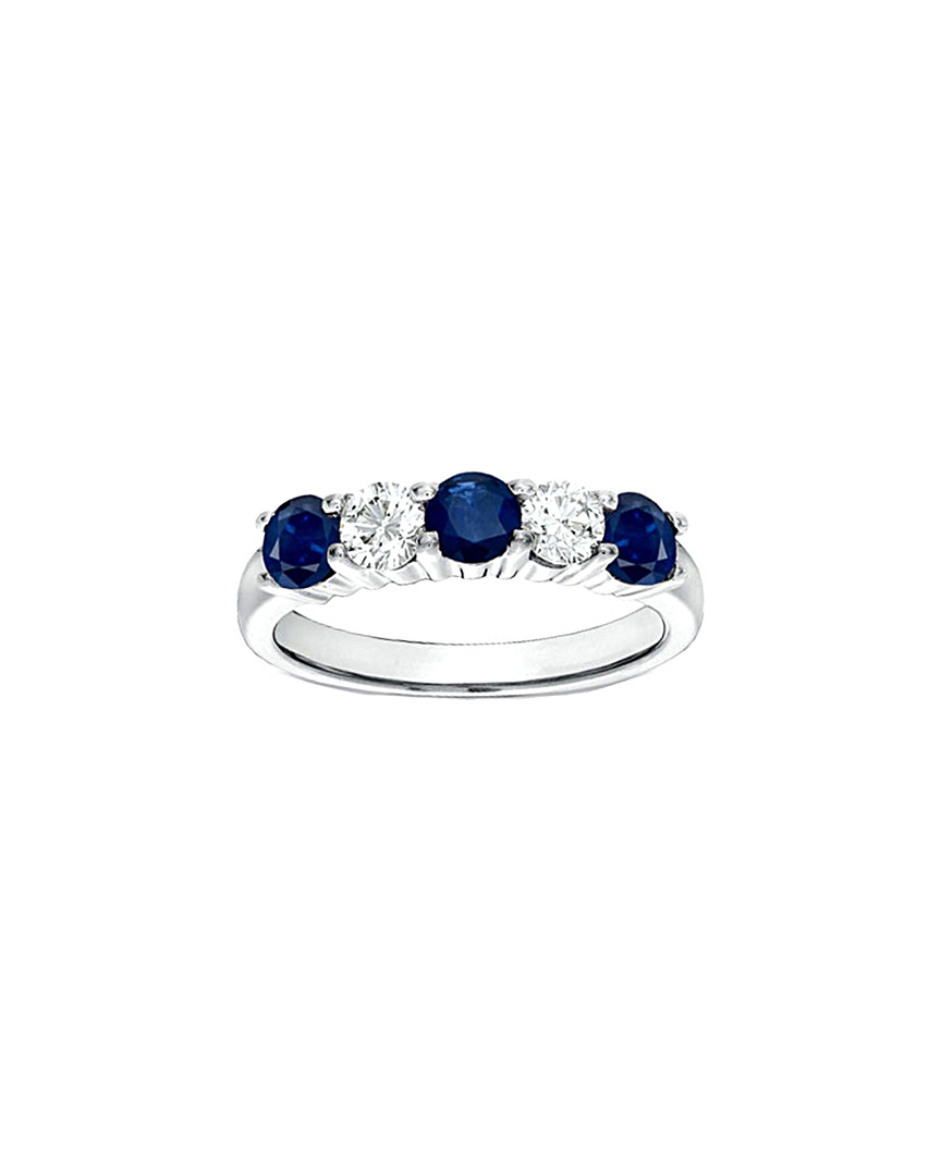 Suzy Levian 14k 1.20 Ct. Tw. Diamond & Sapphire Ring