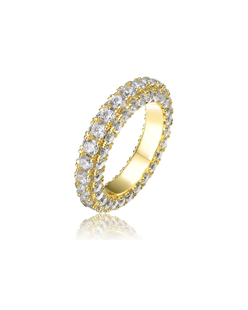 Genevive 14k Plated Cz Eternity Ring