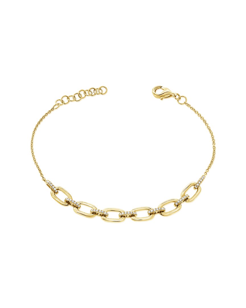 Sabrina Designs 14k 0.16 Ct. Tw. Diamond Link Bracelet