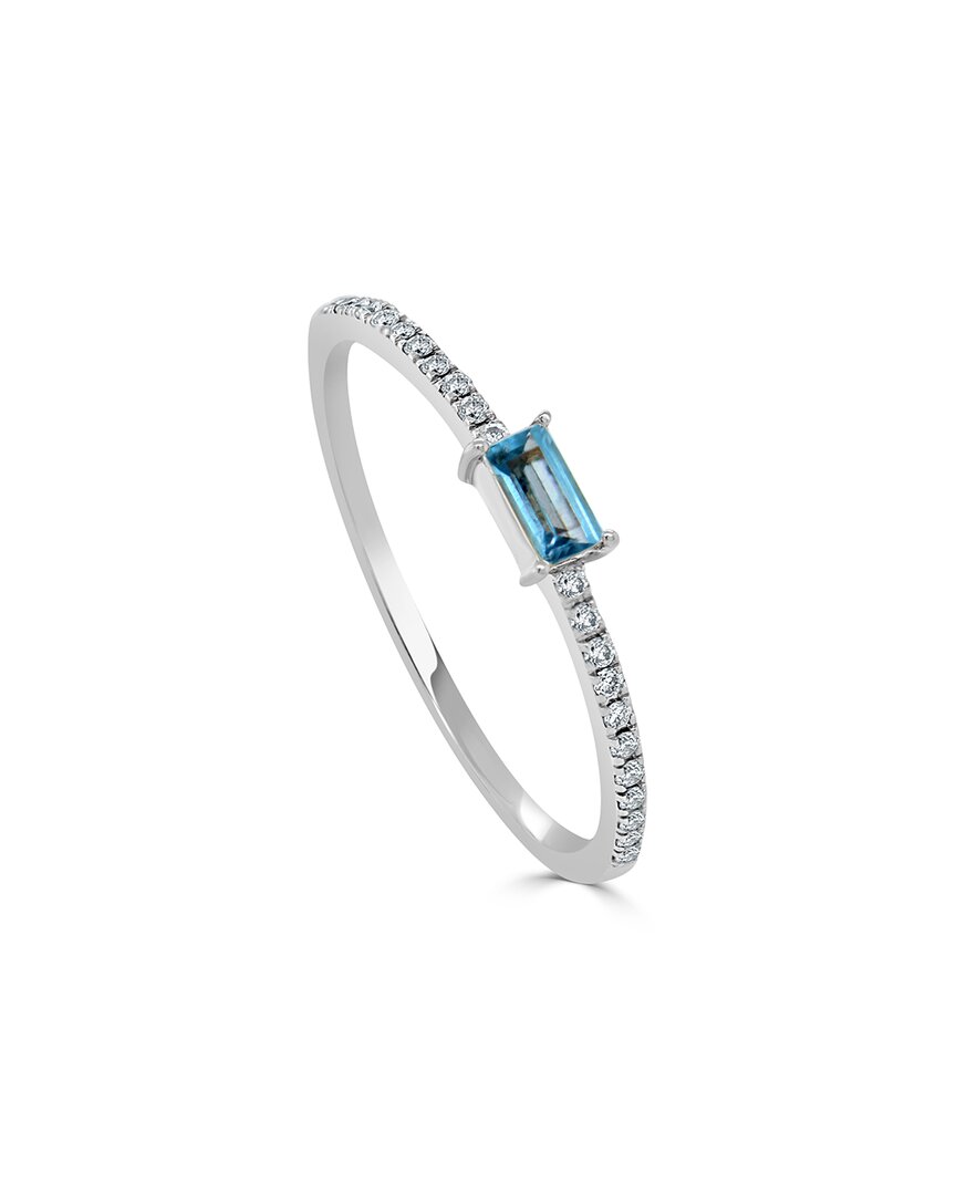 Sabrina Designs 14k 0.25 Ct. Tw. Diamond & Blue Topaz Ring