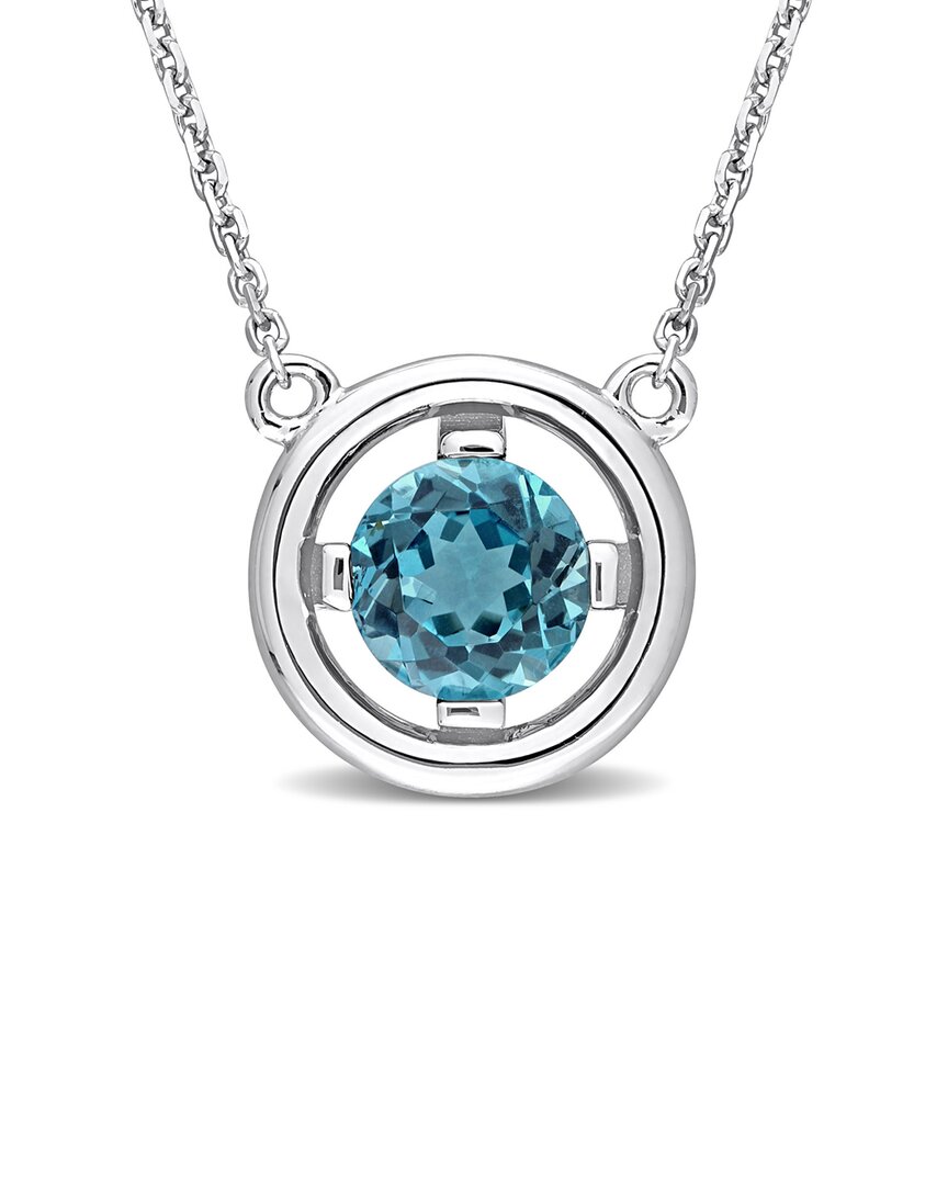 Rina Limor 14k 0.98 Ct. Tw. London Blue Topaz Floating Solitaire Pendant