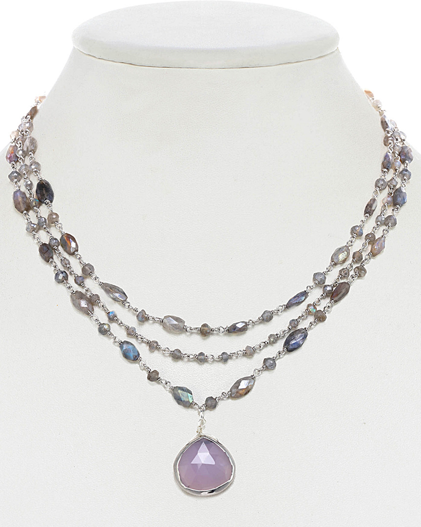 Rachel Reinhardt Silver Gemstone Necklace