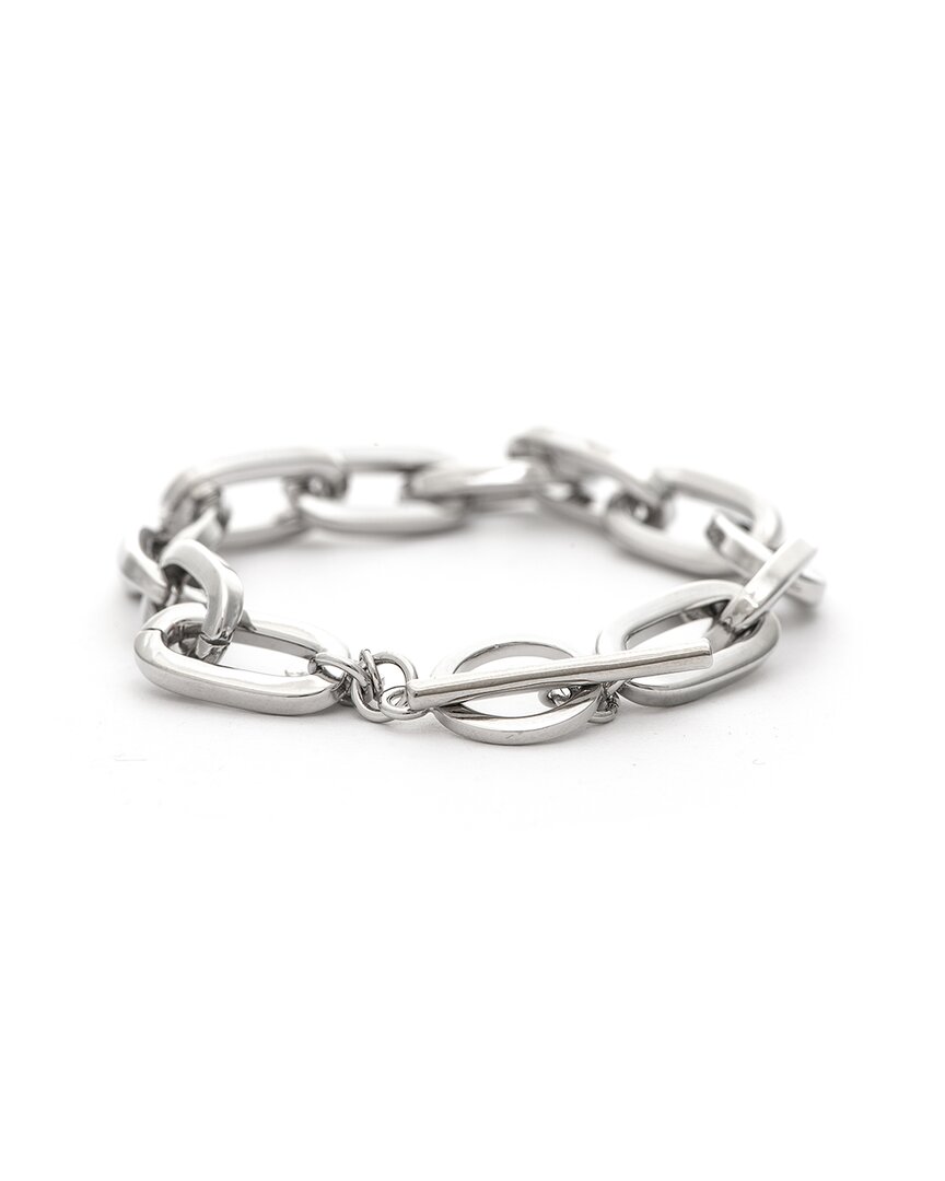 RIVKA FRIEDMAN RIVKA FRIEDMAN RHODIUM PLATED PAPERCLIP BRACELET